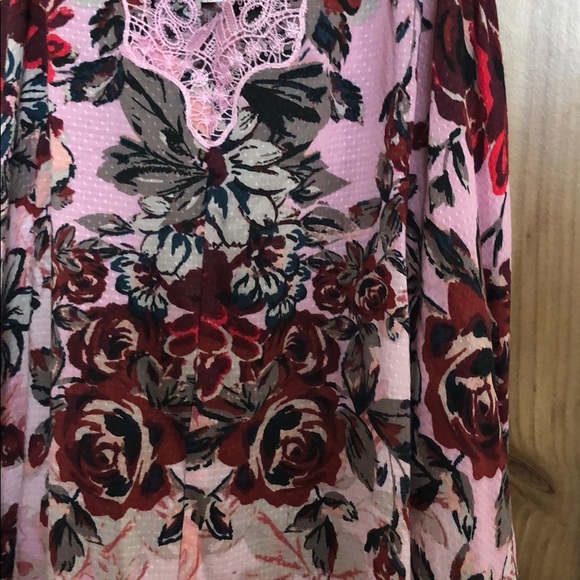 Free People Floral Haze Printed Mini Slip Dress S - Picture 6 of 7